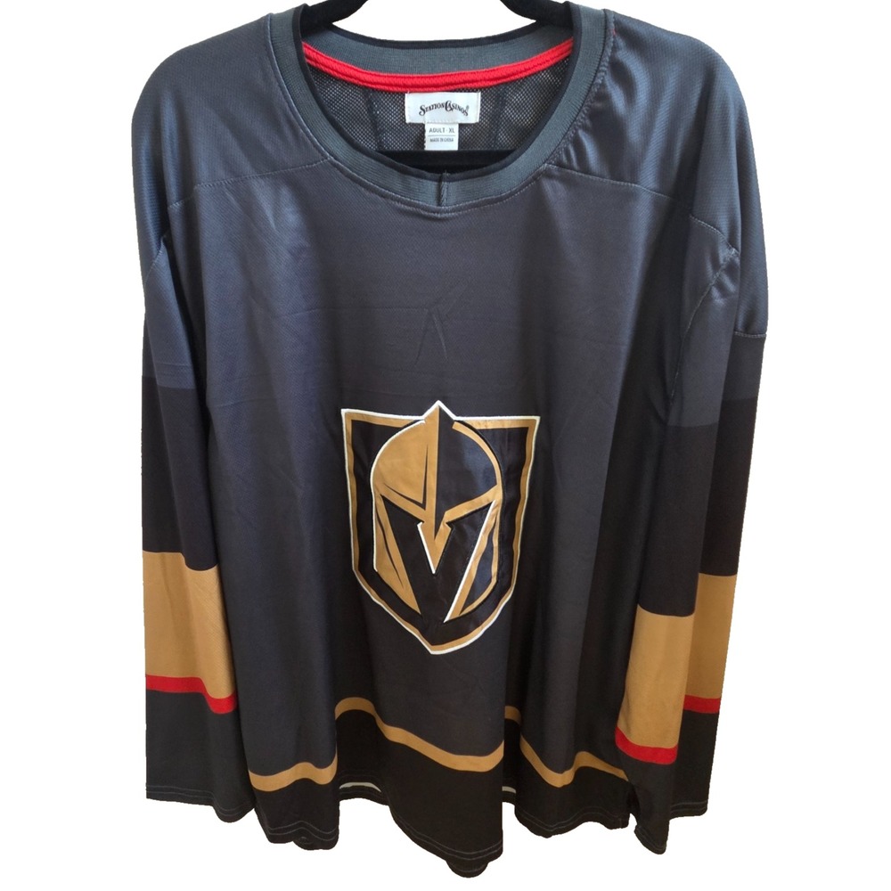 Vegas Golden Knights Jersey Adult XL Station Casinos VGK NHL Hockey Black Gold